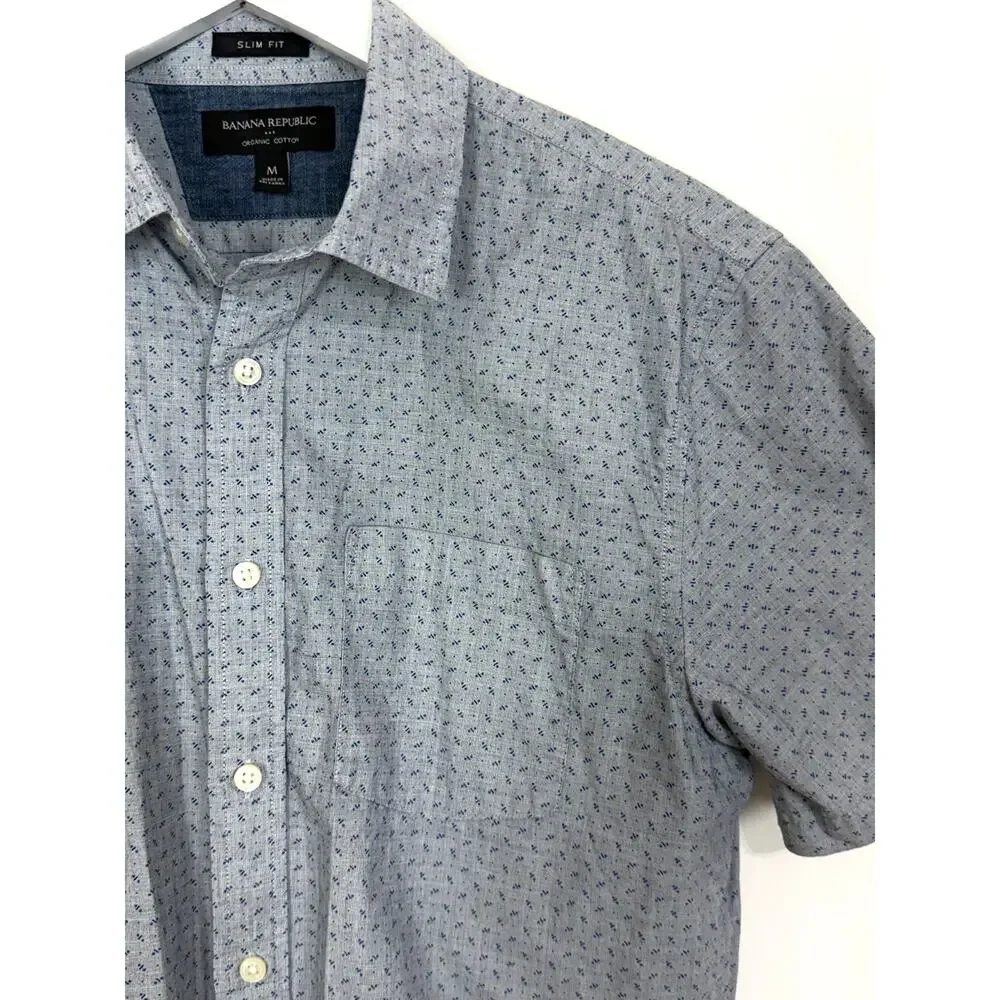 Banana Republic Slim Fit Organic Cotton Short Sleeve Shirt